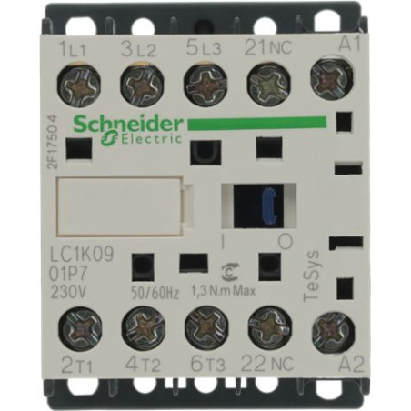 CONTACTEUR MINI 9A 3P1NF 230V - 0U0469