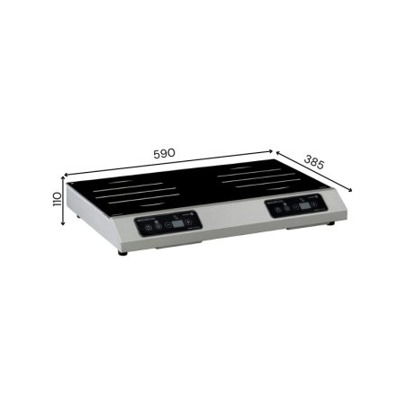 GL2 7000 S Plaque posable - double foyers - 405x96x650mm - 2x3500W - GL2S