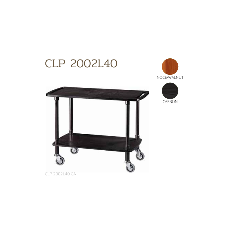Chariots De Service En Bois CLP2002L40 noce-walnut Chariots De Service En Bois CLP2002L40 noce-walnut