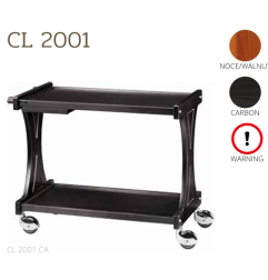 Chariots De Service En Bois CL 2001CA CARBON+ roues casquées chrome