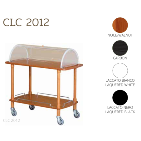Chariots à fromage CLC2012 noce-walnut + roues casquées au choix