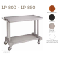 Chariots De Service En Bois LP800 noce-walnut + roues casquées chrome Chariots De Service En Bois LP800 noce-walnut + roues casquées chrome