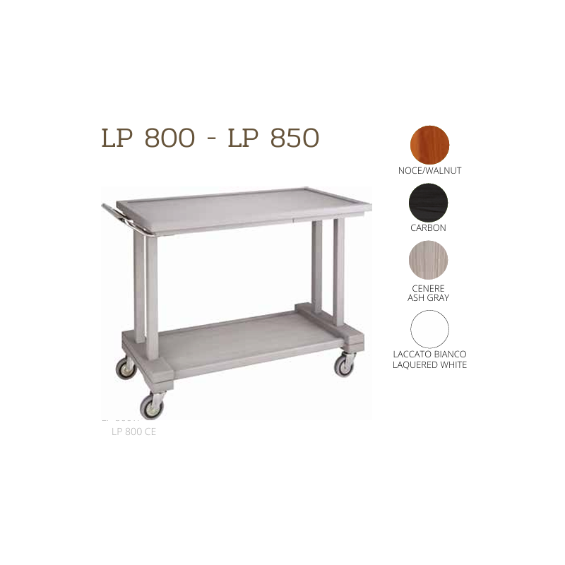 Chariots De Service En Bois LP800CE GRAY + roues casquées chrome Chariots De Service En Bois LP800CE GRAY + roues casquées chrome