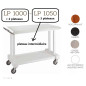 Chariots De Service En Bois LP1000 noce-walnut + roues casquées chrome Chariots De Service En Bois LP1000 noce-walnut + roues casquées chrome