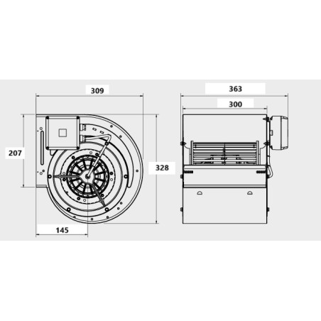 Moteur de hotte Soler & Palau CBM-180/240 - 300W - 4 pôles - 220V