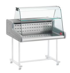 Comptoir vitrine réfrigérée mobile 1m50 - vitre bombée