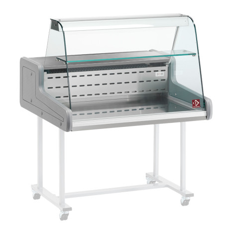 Comptoir vitrine réfrigérée mobile 1m50 - vitre bombée