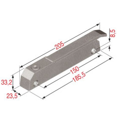 FERMETURE ERGO 6188 AVEC SERRURE CHROMEE