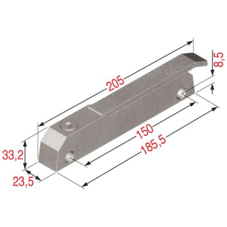 FERMETURE ERGO 6188 AVEC SERRURE CHROMEE