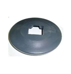Butoir angulaire gris pour tube 25x25mm avec encoche pour vis 232936