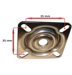 ROUE à platine 35x35mm hauteur 100mm 221056 (sans frein)