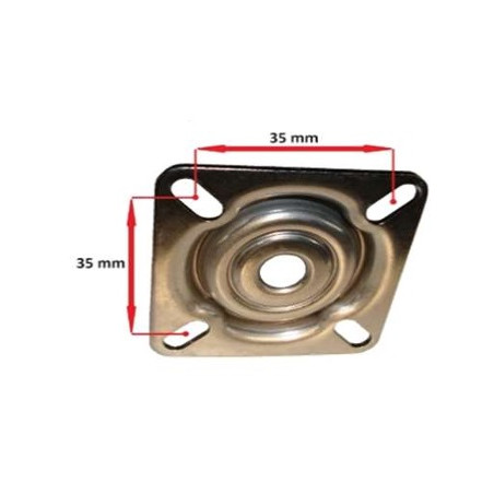 ROUE à platine 35x35mm hauteur 100mm 221056 (sans frein)