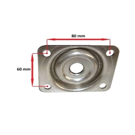 Roue à platine 60x80mm hauteur 105mm fixe 249233