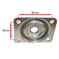 Roue à platine 60x80mm hauteur 105mm fixe 249233