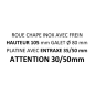 ROUE à platine 35x50mm hauteur 105mm 262077 (avec frein)
