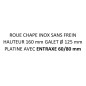 Roue à platine 60x80mm hauteur 160mm 249208 (sans frein) remplace 249205