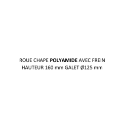 ROULETTE A TIGE AVEC FREIN TOURNUS 249287 + VIS 252011