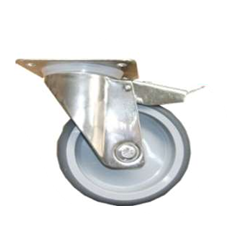 Roue à platine 80x105mm hauteur 200mm 249198 (avec frein) remplace 249202