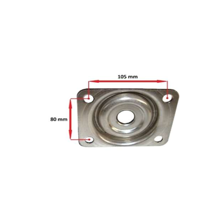 Roue à platine 80x105mm hauteur 240mm 249216 (fixe)