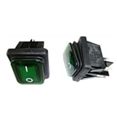 INTERRUPTEUR MARCHE ARRET LUMINEUX VERT 16A 250V