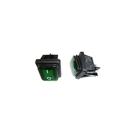 INTERRUPTEUR MARCHE ARRET LUMINEUX VERT 16A 250V