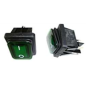INTERRUPTEUR MARCHE ARRET LUMINEUX VERT 16A 250V