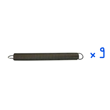 Lot de 9 RESSORT HÉLICOIDAL Ø14.5 Long: 155 mm 1226312