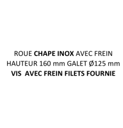 ROULETTE INOX A OEIL 249169 remplace 249245 tournus