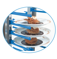 Doigts gauche et droite pour porte assiette garnies tournus