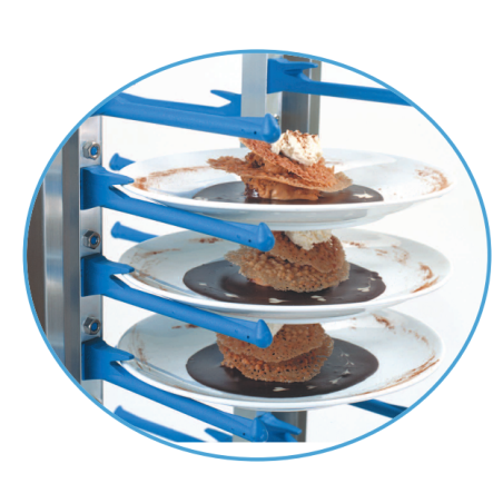 Doigts gauche et droite pour porte assiette garnies tournus