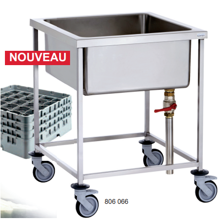 Cuve de trempage 100 litres inox 740×740×900mm 806066