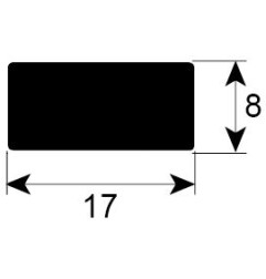 JOINT DE COUVERCLE AU METRE 17x8mm 0320200