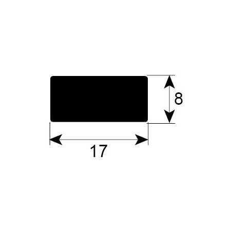 JOINT DE COUVERCLE AU METRE 17x8mm 0320200