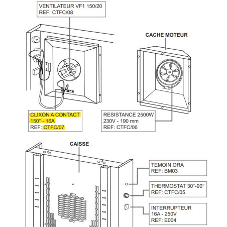 KLIXON A CONTACT 150°C 16A 250V° CTFC/07