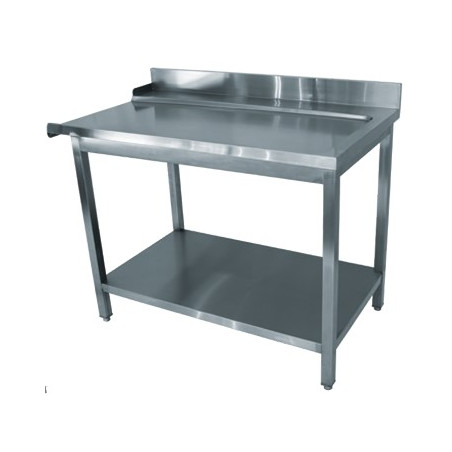 TABLE DE SORTIE LAVE VAISSELLE AVEC SOUS TABLETTE 1600mm (s'accroche à droite du lave vaisselle)