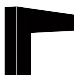 Déco vitrine 216 Lt. Noir mat