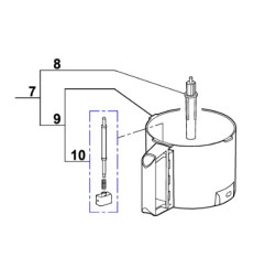 ENSEMBLE CUVE R201 3L PLASTIQUE (112204S + 101569S)