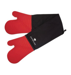 Gant de cuisine double en silicone sans couture MasterClass rouge