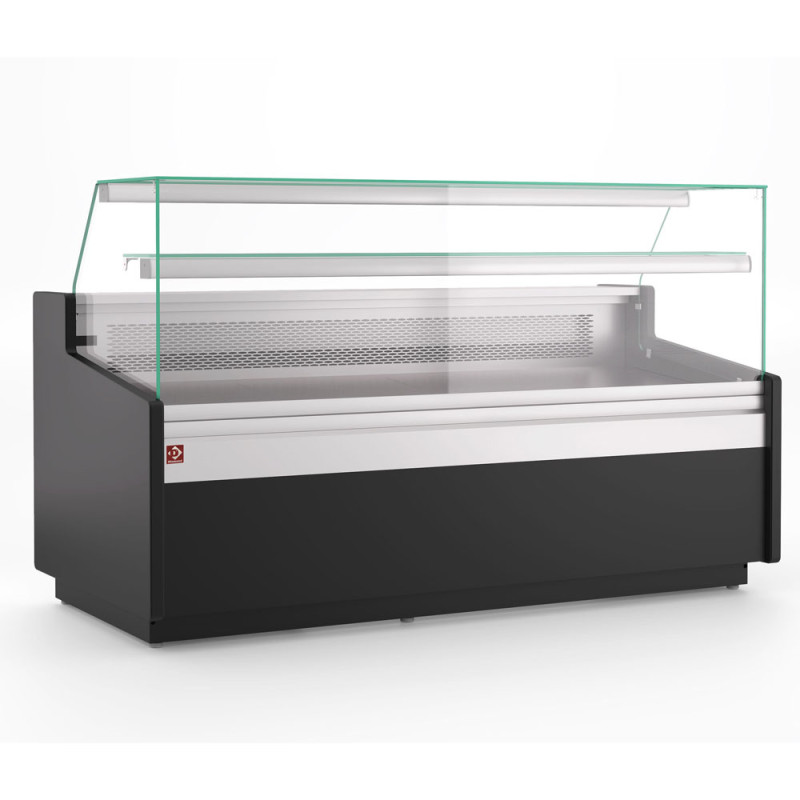 Comptoir vitrine ventilé, avec réserve - NOIR Comptoir vitrine ventilé, avec réserve - NOIR