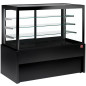 Comptoir vitrine panoramique, chauffante, 4 niveaux, sans réserve - NOIR Comptoir vitrine panoramique, chauffante, 4 niveaux, sans réserve - NOIR