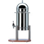 Distributeur 10 litres, lait froid, base en bois