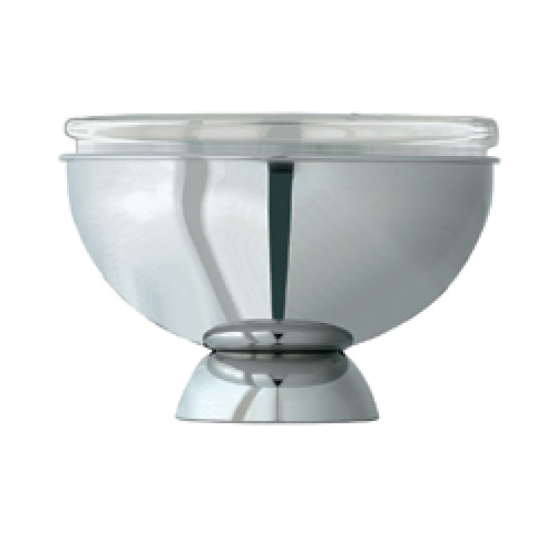 Porte yoghurt inox, "réfrigéré x glaçons", avec bol en verre