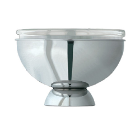 Porte yoghurt inox, "réfrigéré x glaçons", avec bol en verre