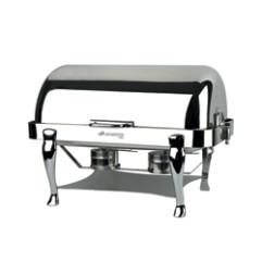 Set de deux soupières chauffées eu bain marie, complète avec plaque électrique réglable.