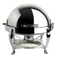 Réchaud "rond" inox, couvercle "roll-top", GN 1/1-65 mm