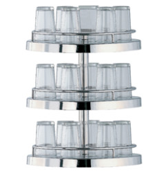 Structure 3 niveaux pour carafes et verres, Ø 400 mm