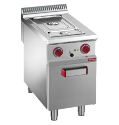 Bain-marie électrique 4x GN 1/3-150 mm, armoire ouverte