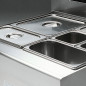 Bain-marie électrique 4x GN 1/3-150 mm, armoire ouverte Bain-marie électrique 4x GN 1/3-150 mm, armoire ouverte