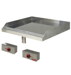 Plaque de cuisson lisse, électrique, chromé, à encastrer