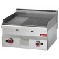 Plaque de cuisson gaz, surface 2/3 lisse et 1/3 nervurée -Top-